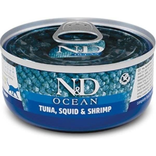 Picture of N&D Ocean Cat Wet Food – Tuna & Squid 70g
